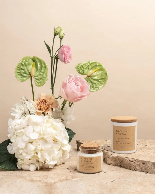 Black fig & guava soy candle Velvety Soy Candles