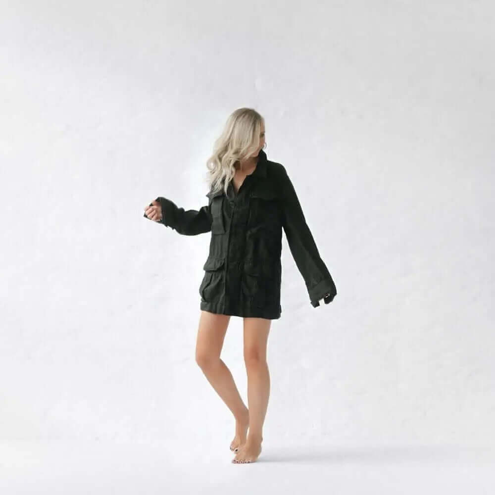 Black linen jacket by Seaside Tones Seaside Tones