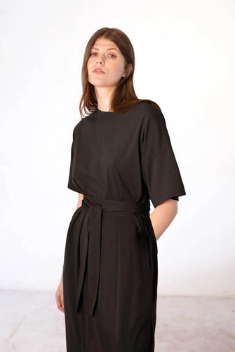 Black organic Array dress REcreate