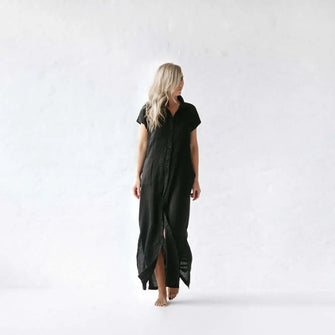 Black sleeveless maxi dress by Seaside Tones Seaside Tones