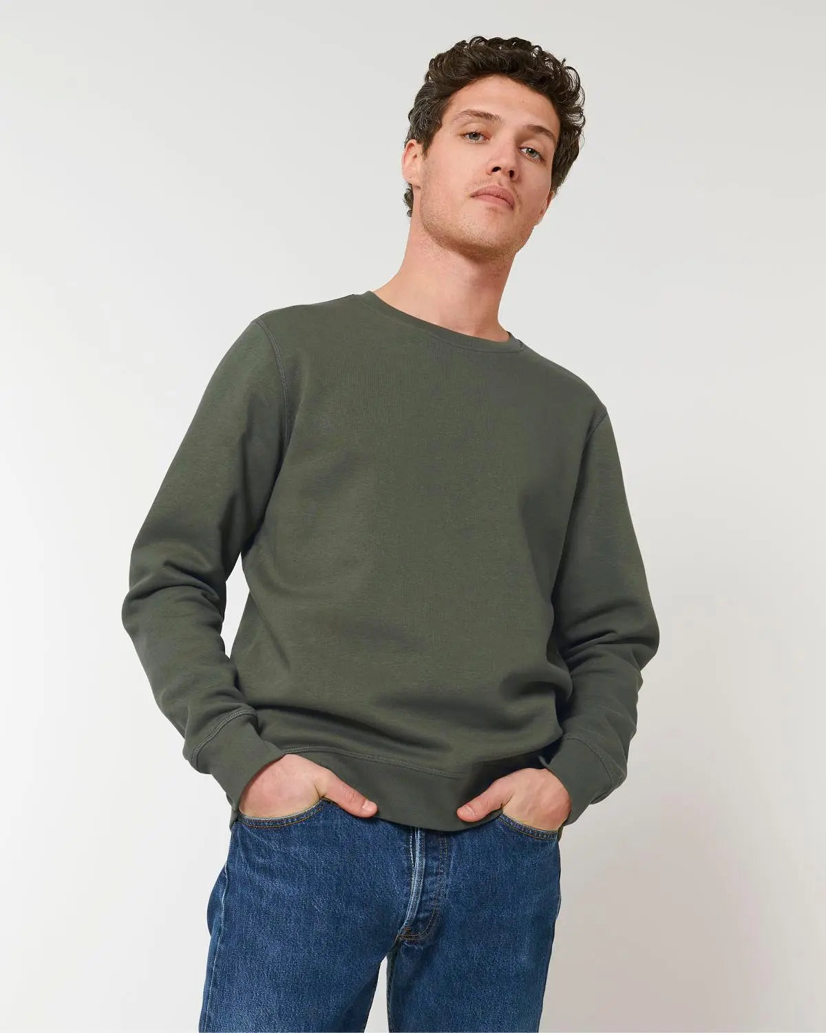 Essential crew neck organic sweatshirt by Stanley Stella Earth Positive