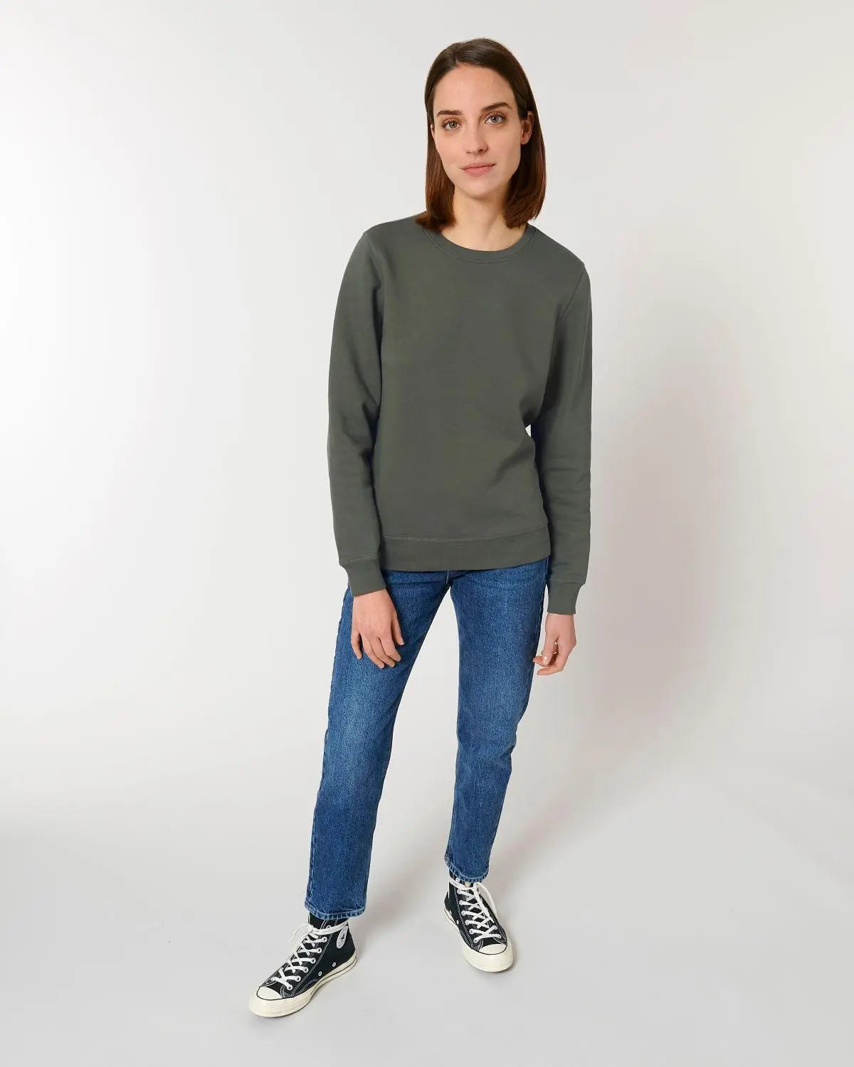 Essential crew neck organic sweatshirt by Stanley Stella Earth Positive