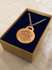 Evil eye copper charm necklace, talisman pendant, rose gold chain by Earth Fire Jewellery Earth Fire Jewellery