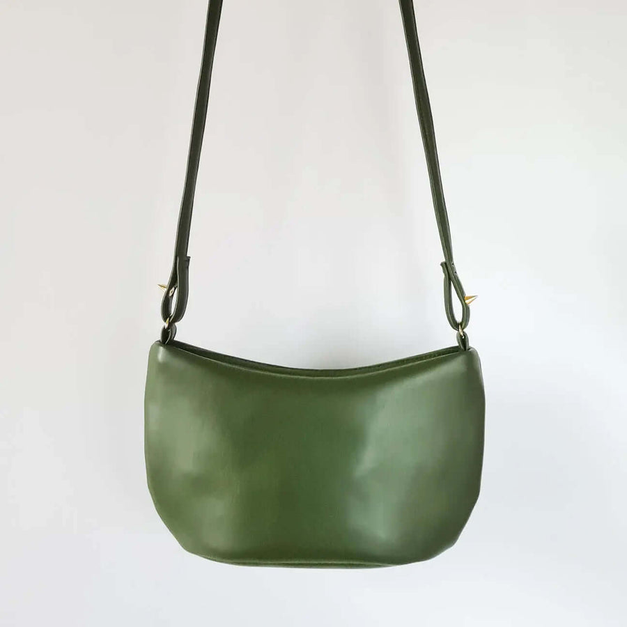 Green Cactus Leather Crossbody Vegan Bag Liv - Main Image