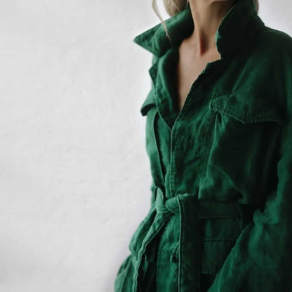 Green linen jacket by Seaside Tones Seaside Tones