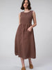 Jane Dress in Cacao Linen by Wilga Clothing Wilga Clothing