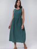 Jane Dress in Jade Linen by Wilga Clothing Wilga Clothing