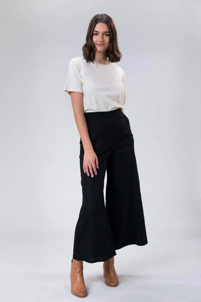Jemima Pant In Black Linen by Wilga Clothing Wilga Clothing