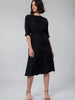 KATIE DRESS IN LINEN BLACK ROSE by Wilga Clothing Wilga Clothing