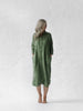 Linen shirt-dress olive by Seaside Tones Seaside Tones