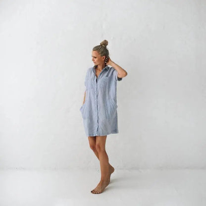 Linen tunic blue by Seaside Tones Seaside Tones