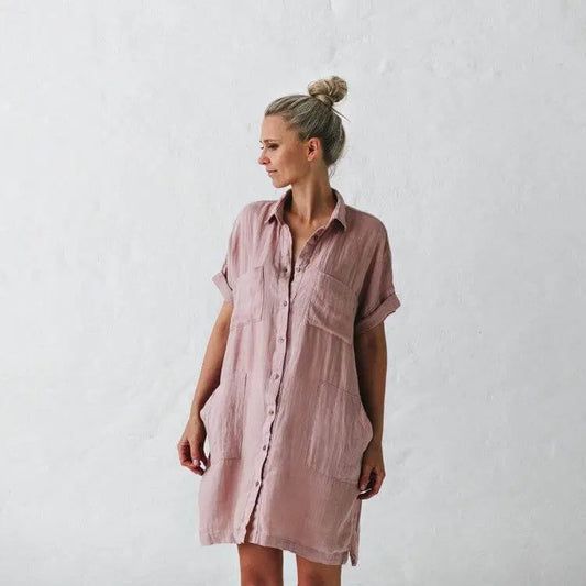 Linen tunic dusty pink by Seaside Tones Seaside Tones