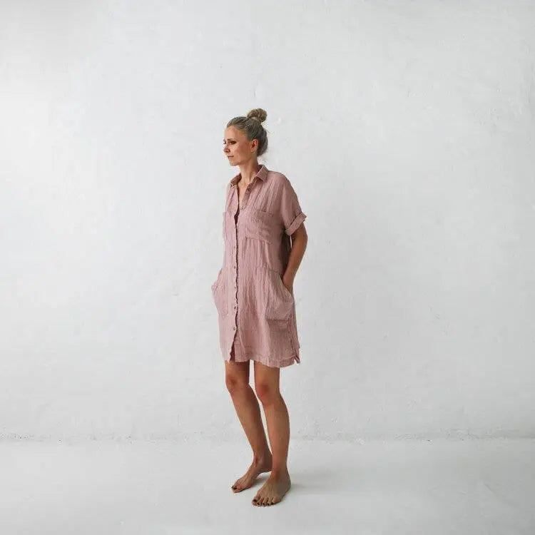 Linen tunic dusty pink by Seaside Tones Seaside Tones