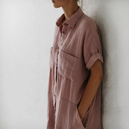 Linen tunic dusty pink by Seaside Tones Seaside Tones