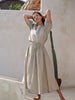 Long pleated linen skirt by Soelis Soelis