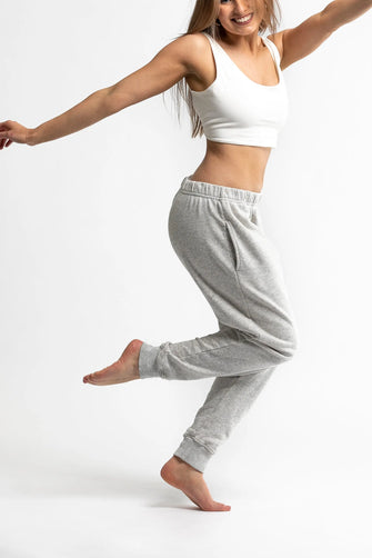 Luna Organic Tapered Leg Pants | Grey Luna & Soul Active