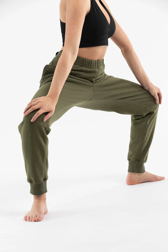Luna Organic Tapered Leg Pants | Khaki Luna & Soul Active