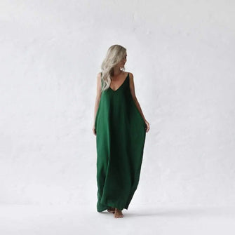 Maxi linen dress Nanami Green by Seaside Tones Seaside Tones