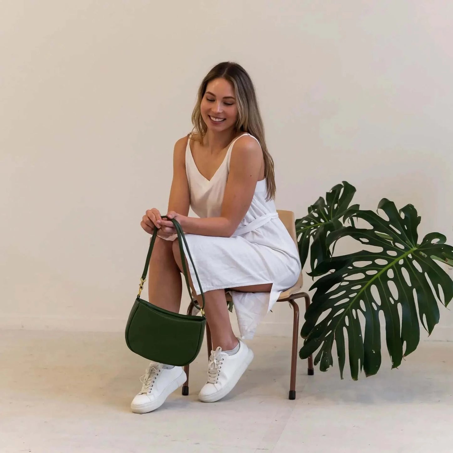 Mina - Cactus Leather Bag Velvet Heartbeat