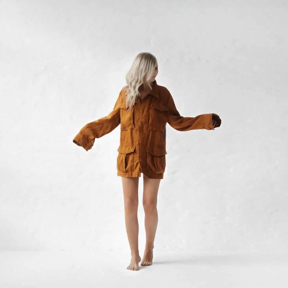 Mustard linen jacket by Seaside Tones Seaside Tones