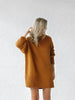 Mustard recycled cotton crew neck sweater by Seaside Tones Seaside Tones