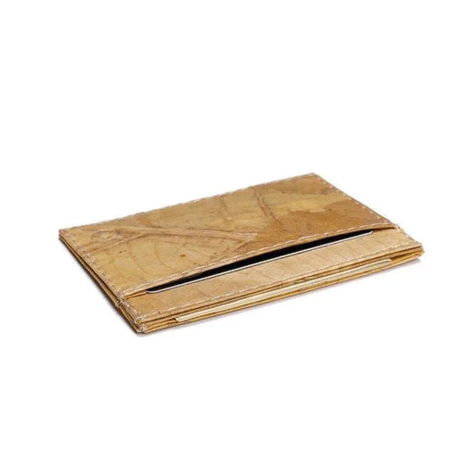 Natural vegan card holder made of leaves by Tree Tribe Tree Tribe