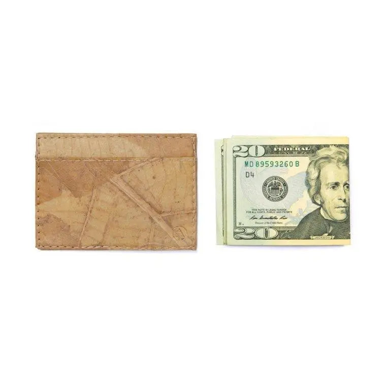 Natural vegan card holder made of leaves by Tree Tribe Tree Tribe