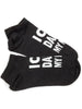 ORGANIC DANCE SNEAKER SOCKS IN BLACK by Bleed Bleed