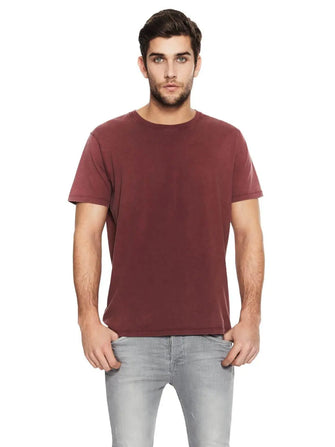Organic Jersey T-Shirt Stone Washed Burgundy by Earth Positive Earth Positive