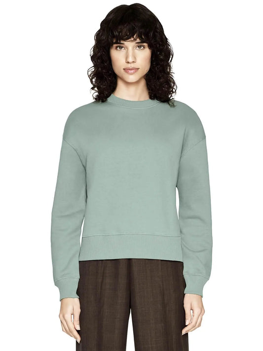 Organic dropped shoulder sweatshirt in green and black Earth Positive