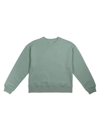 Organic dropped shoulder sweatshirt in green and black Earth Positive