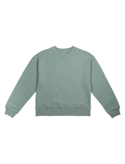 Organic dropped shoulder sweatshirt in green and black Earth Positive