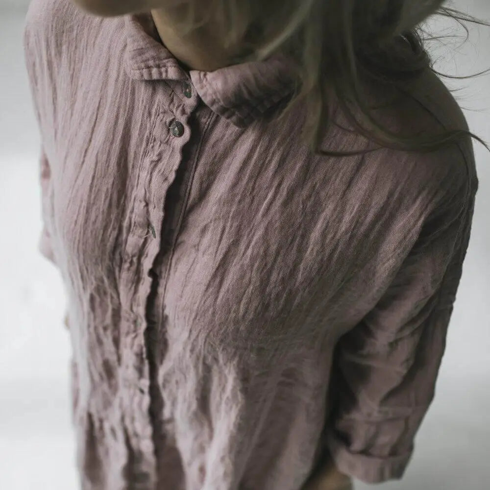 Oversized linen dress - Dusty pink by Seaside Tones Seaside Tones