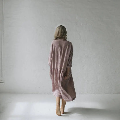 Oversized linen dress - Dusty pink by Seaside Tones Seaside Tones