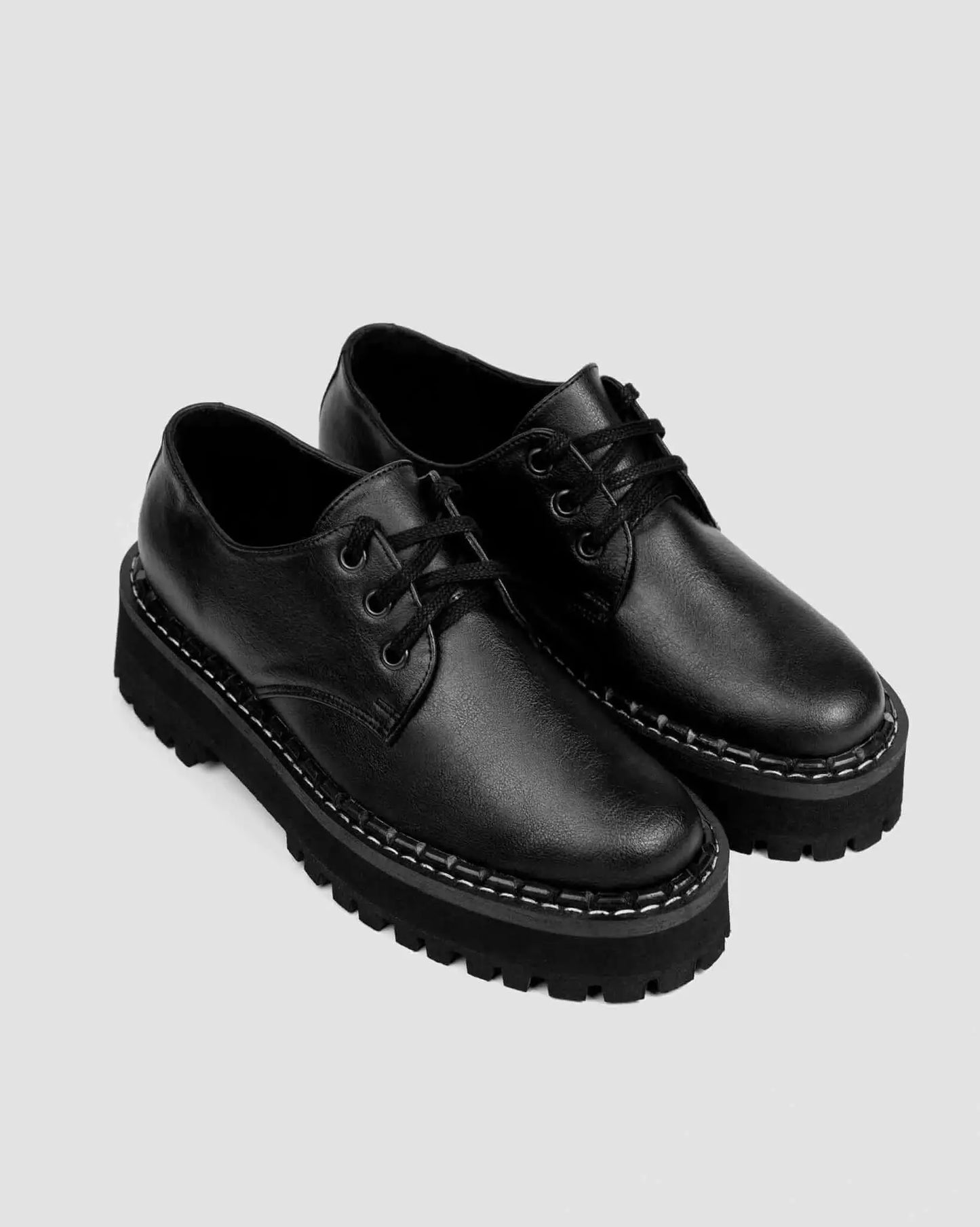 PRE-ORDER Chunky Black Vegan grape leather Deerbs by Bohema Bohema