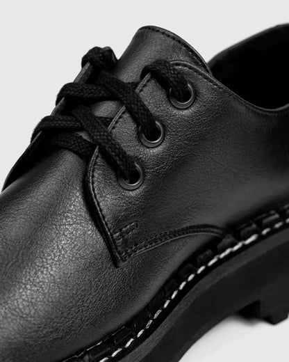 PRE-ORDER Chunky Black Vegan grape leather Deerbs by Bohema Bohema