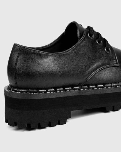 PRE-ORDER Chunky Black Vegan grape leather Deerbs by Bohema Bohema
