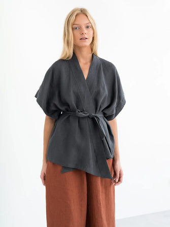PRE-ORDER Eli kimono Linen Top by Love And Confuse Love & Confuse