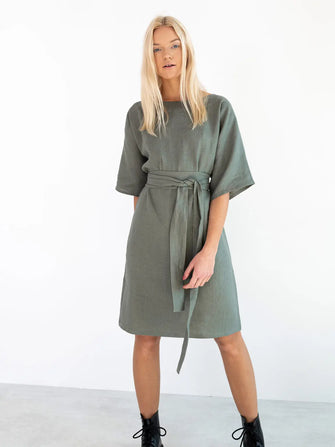 PRE-ORDER Isabel Linen Dress by Love And Confuse Love & Confuse