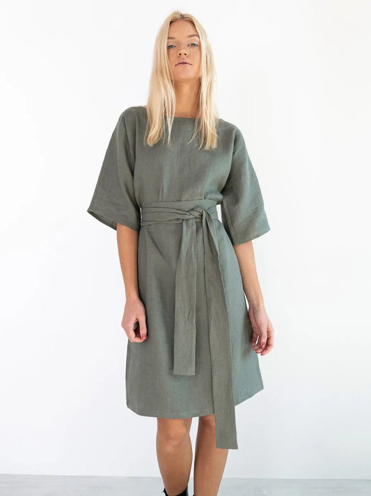 PRE-ORDER Isabel Linen Dress by Love And Confuse Love & Confuse