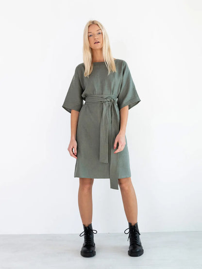 PRE-ORDER Isabel Linen Dress by Love And Confuse Love & Confuse