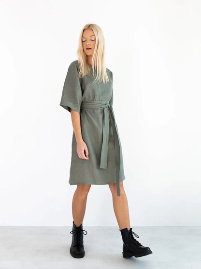 PRE-ORDER Isabel Linen Dress by Love And Confuse Love & Confuse