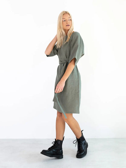 PRE-ORDER Isabel Linen Dress by Love And Confuse Love & Confuse