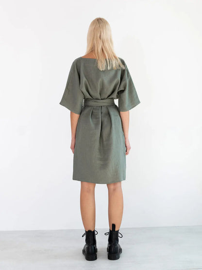 PRE-ORDER Isabel Linen Dress by Love And Confuse Love & Confuse