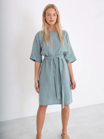 PRE-ORDER Isabel Linen Dress by Love And Confuse Love & Confuse