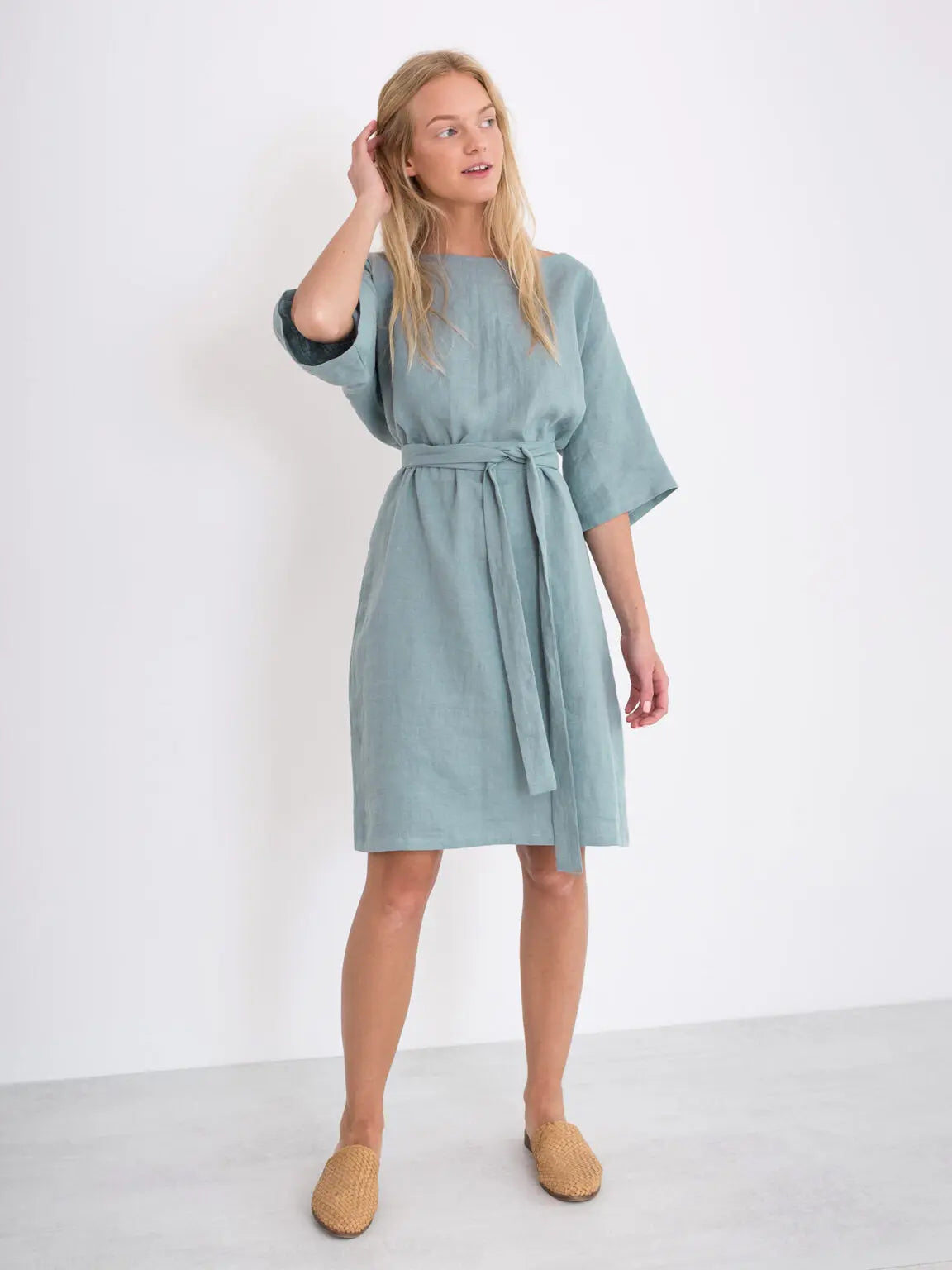 PRE-ORDER Isabel Linen Dress by Love And Confuse Love & Confuse