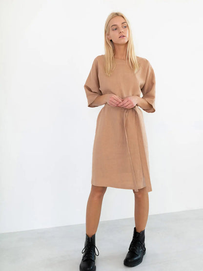 PRE-ORDER Isabel Linen Dress by Love And Confuse Love & Confuse