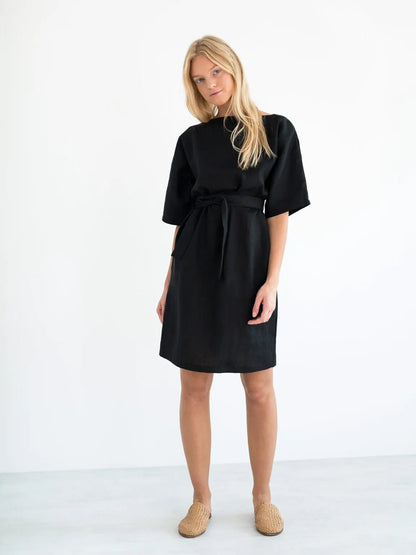 PRE-ORDER Isabel Linen Dress by Love And Confuse Love & Confuse