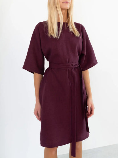PRE-ORDER Isabel Linen Dress by Love And Confuse Love & Confuse