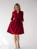 PRE-ORDER Lily Linen Dress In Burgundy Nich